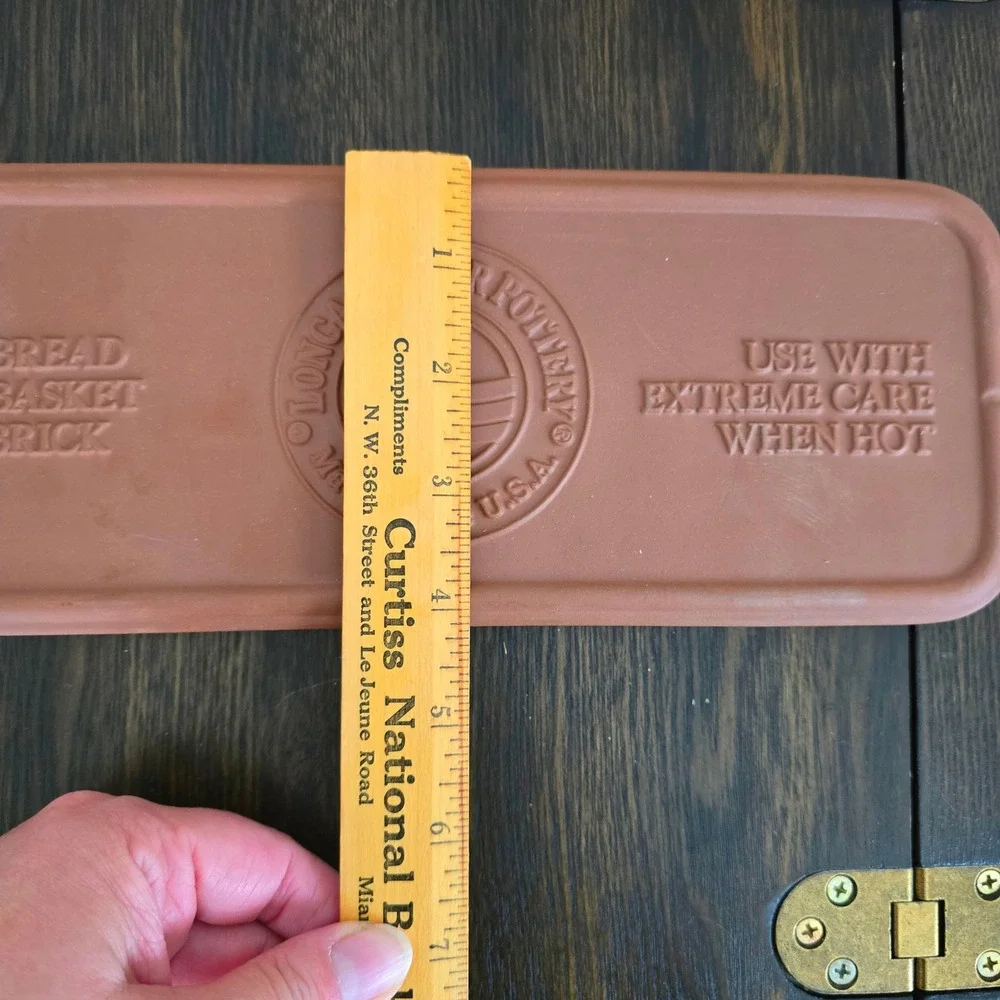 Longaberger Pottery Bread Basket Brick 30074 Microwave Oven Safe USA‎